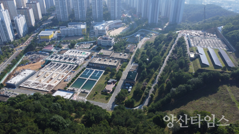 신도시정수장 증설 현장 전경ⓒ양산타임스