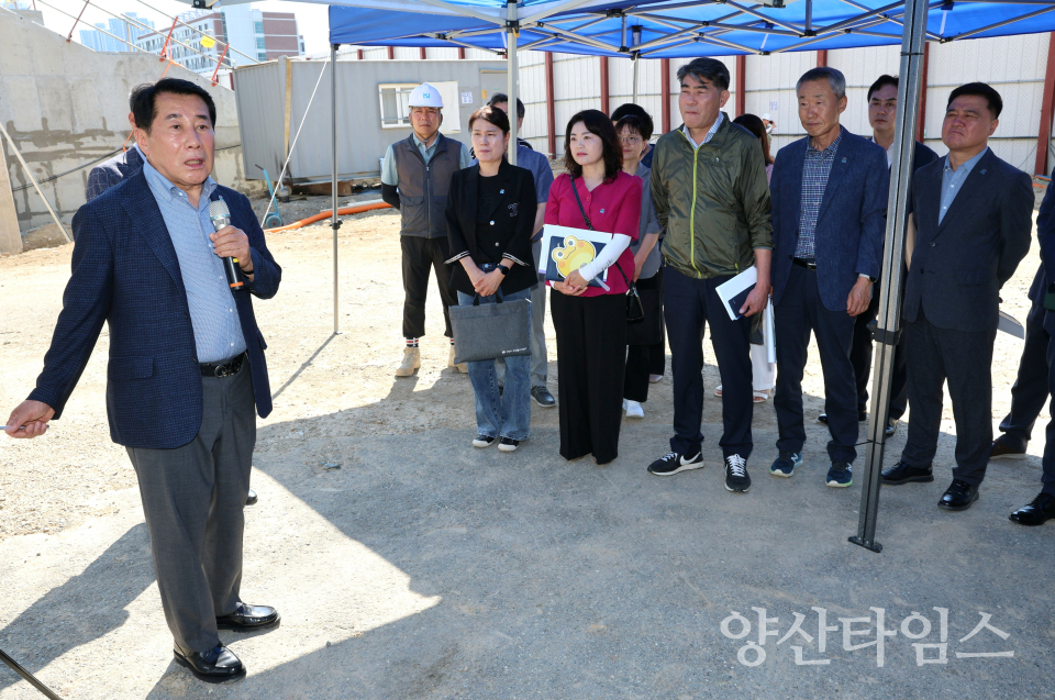 양산시장 민생점검 현장행정(복지허브타운 현장점검)ⓒ양산타임스