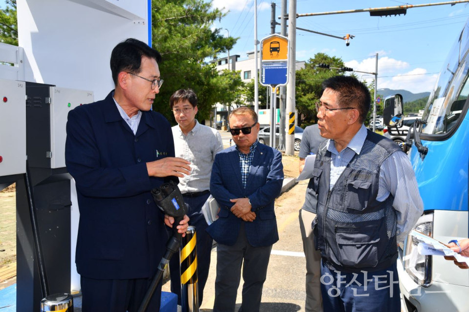 이순걸 울주군수, ‘범서지역 버스 개편’ 구영차고지 방문ⓒ양산타임스