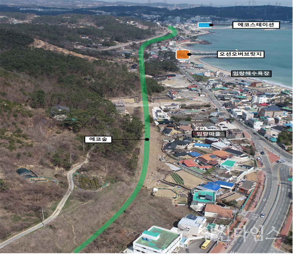 기장오션블루레일 구축사업 예정 부지ⓒ양산타임스