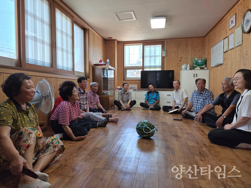 소주동 경로당 냉방시설 안전 점검ⓒ양산타임스