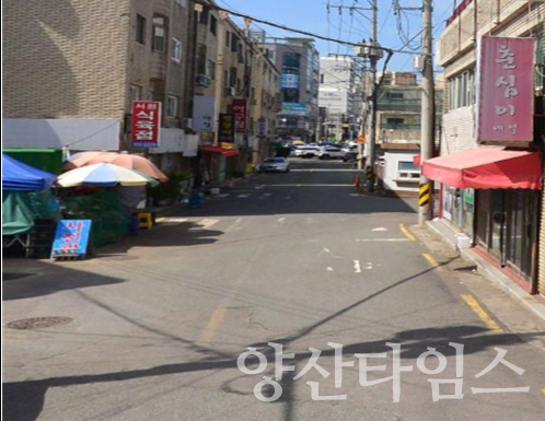 주민건의사항 처리 전(유도봉)ⓒ양산타임스