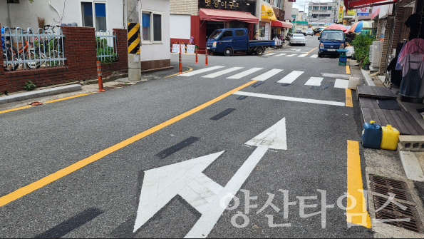 주민건의사항 처리 전(유도봉)ⓒ양산타임스