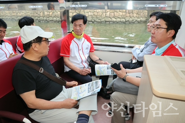 나카노시마 수변공간 시찰ⓒ양산타임스
