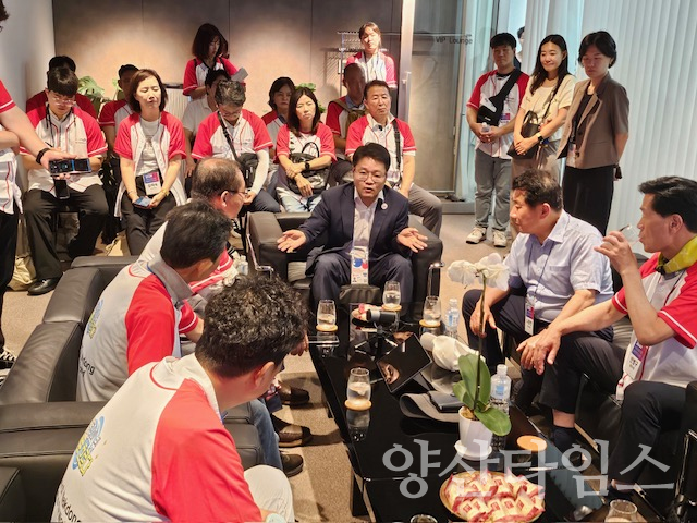 오사카간사이엑스포 박영환 환국관 관장 면담ⓒ양산타임스
