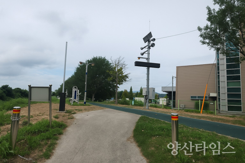 침수우려구간 하천 자동차단시설ⓒ양산타임스