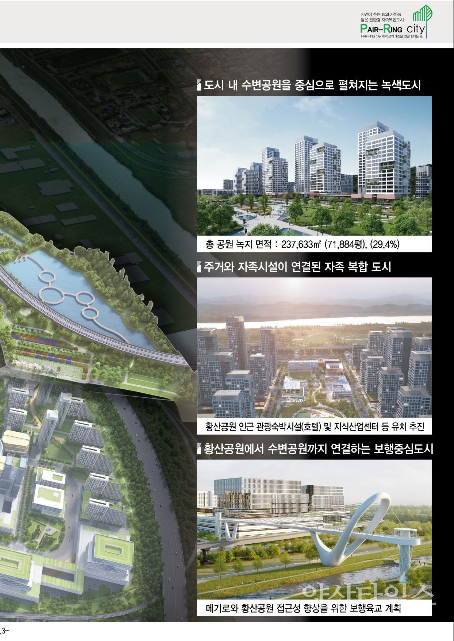 증산지구 도시개발사업 설명차트ⓒ양산타임스