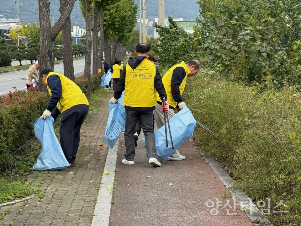 소주동 겨울맞이 국토대청소ⓒ양산타임스