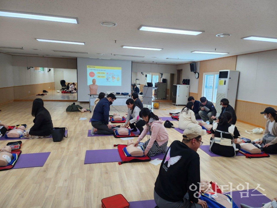 울주군보건소, 영양플러스 사업 대상자 부모 심폐소생술 교육ⓒ양산타임스