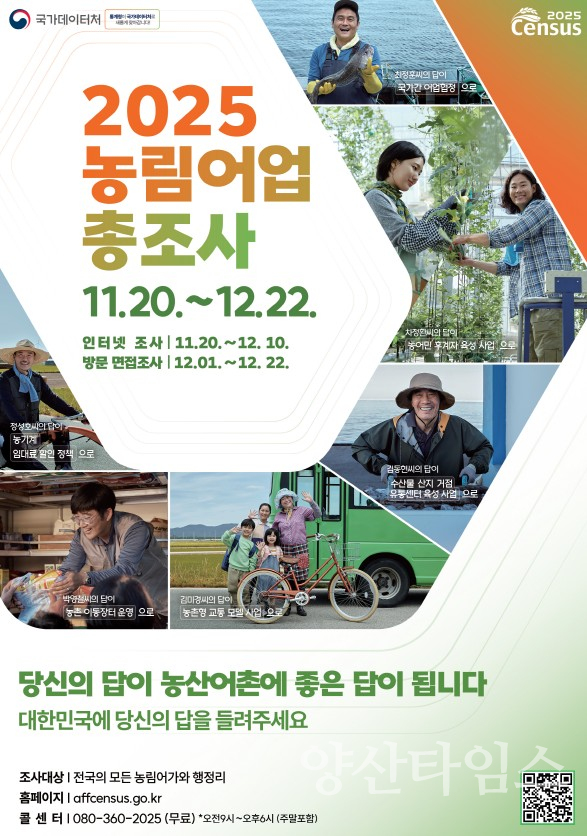 농림어업총조사 홍보 포스터ⓒ양산타임스