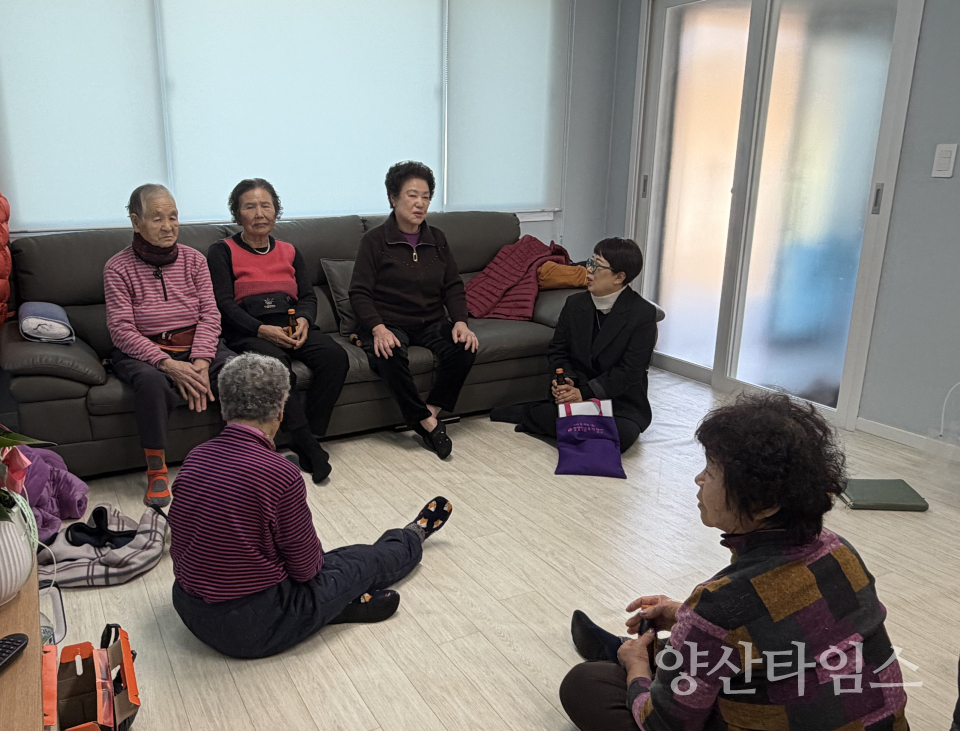 강서동 경로당방문ⓒ양산타임스