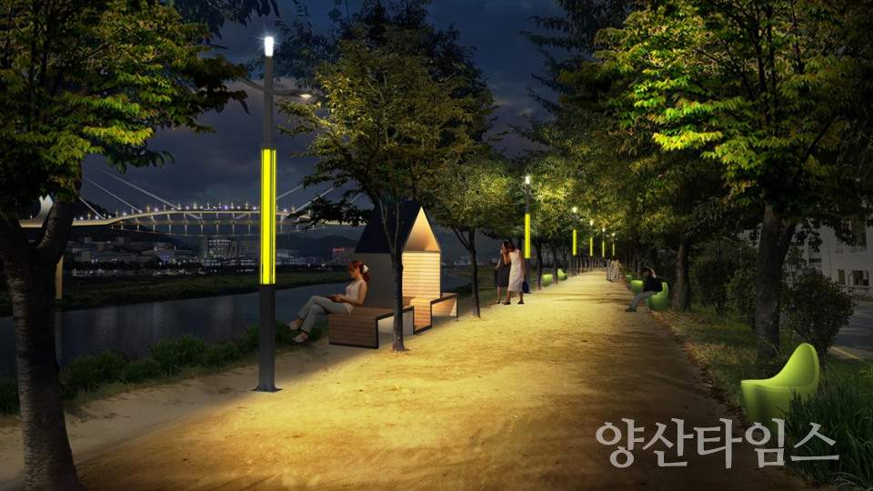 양산천 경관조명 개선사업 조감도ⓒ양산타임스