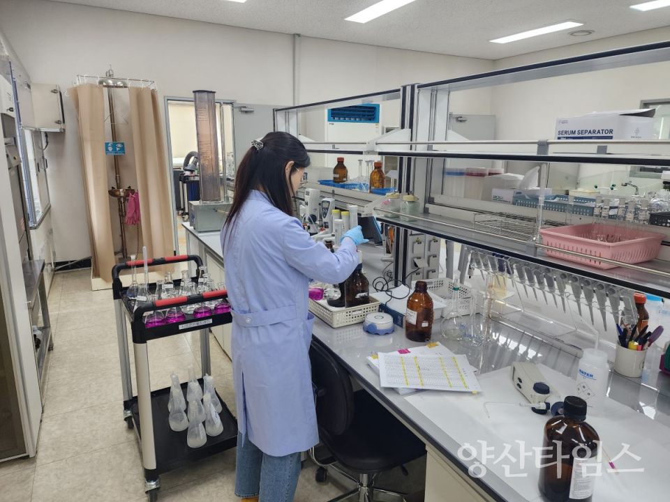 수질검사 사진ⓒ양산타임스