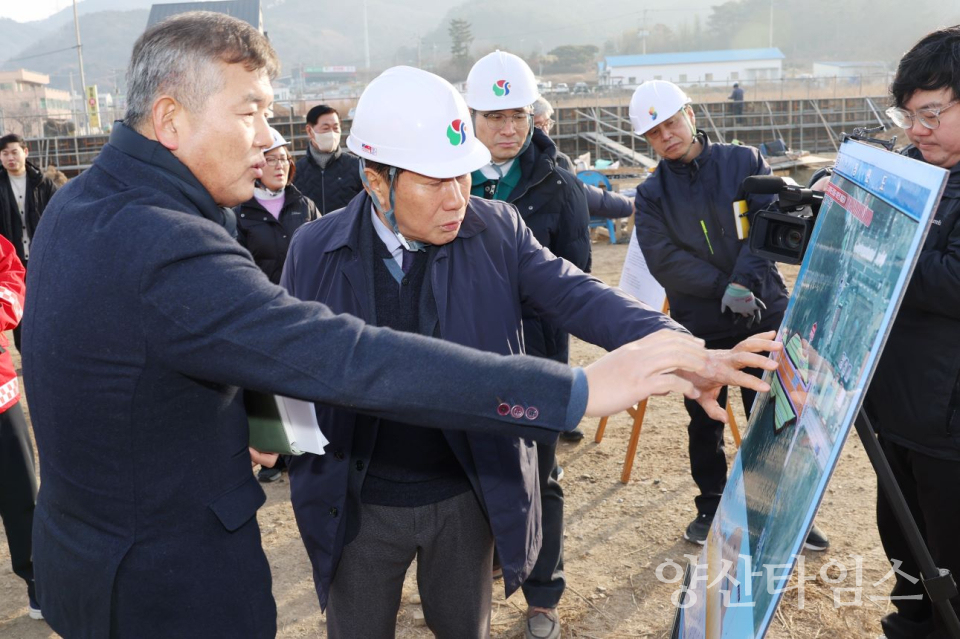 동부행정타운 부지조성공사 현장점검ⓒ양산타임스