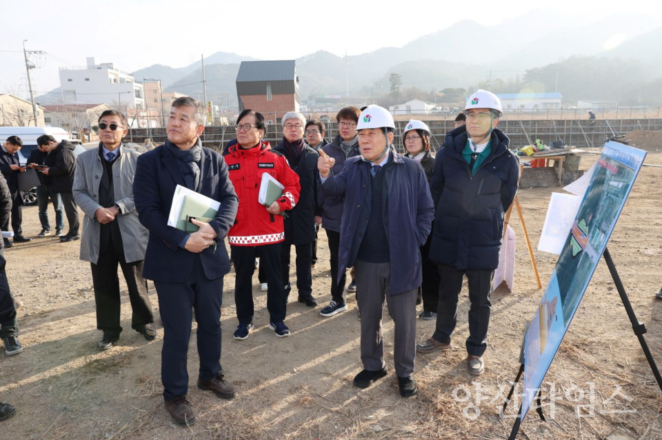 동부행정타운 부지조성공사 현장점검ⓒ양산타임스