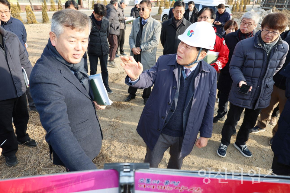 동부행정타운 부지조성공사 현장점검ⓒ양산타임스