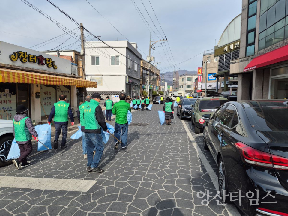 상북면 설맞이 국토대청소ⓒ양산타임스