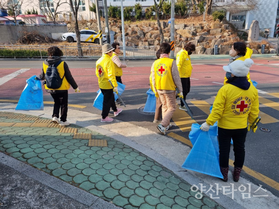 서창동 설맞이 국토대청소 ⓒ양산타임스