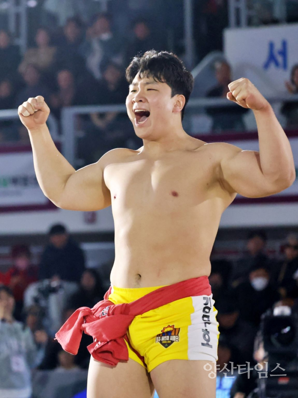 울주군청 해뜨미씨름단 김무호, 태안설날장사씨름대회 한라장사 등극 ⓒ양산타임스