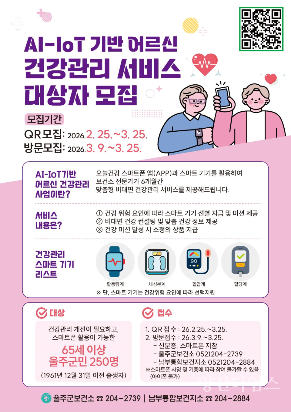 울주군보건소, AI·IoT 기반 어르신 건강관리 지원 ⓒ양산타임스